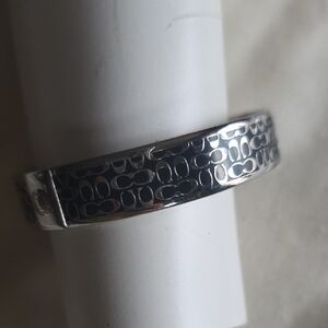 Coach Silver Patterned Bracelet